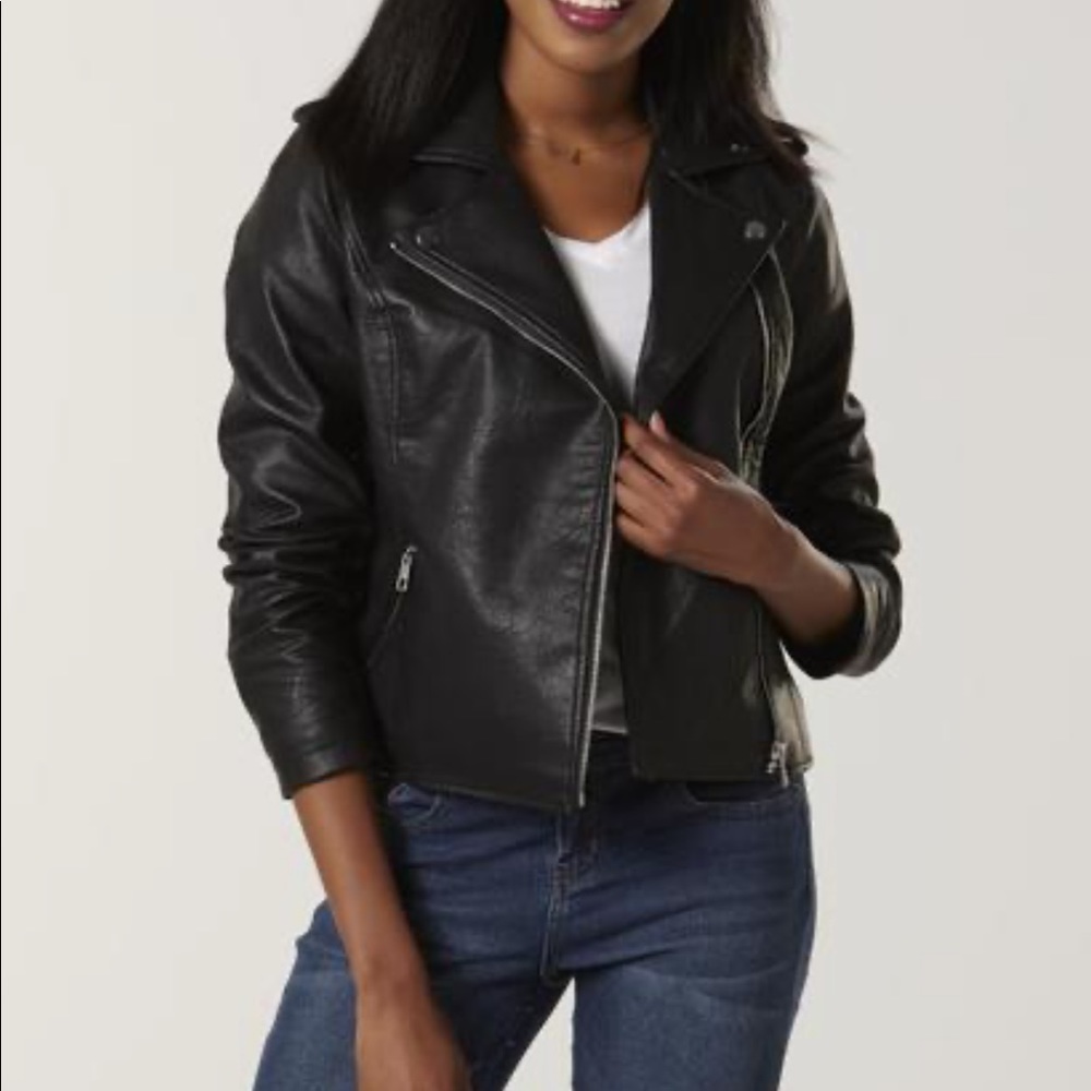 Black Leather Jacket (with tags)